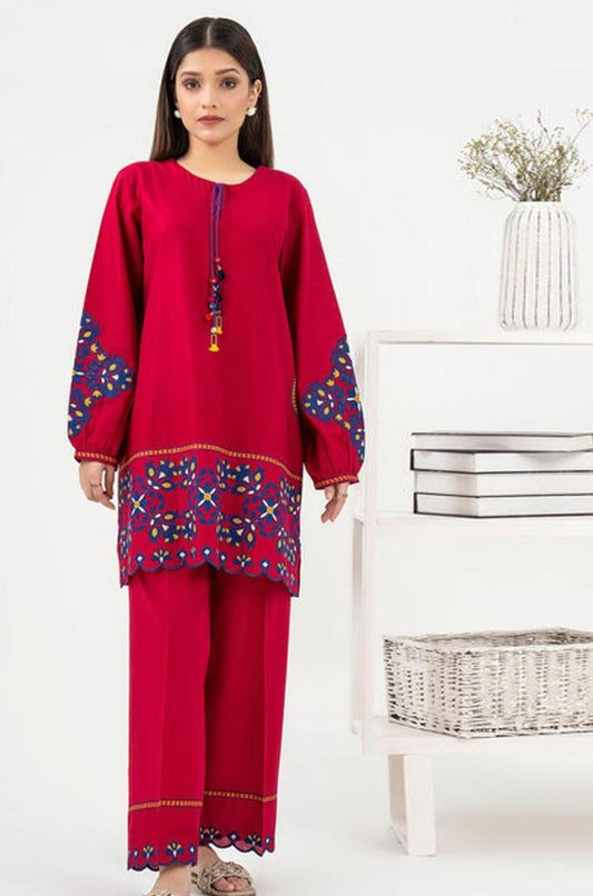 LAWN 2 PIECE FULL HEAVY EMB UNSTICHED SUIT FOR SUMMER 2025