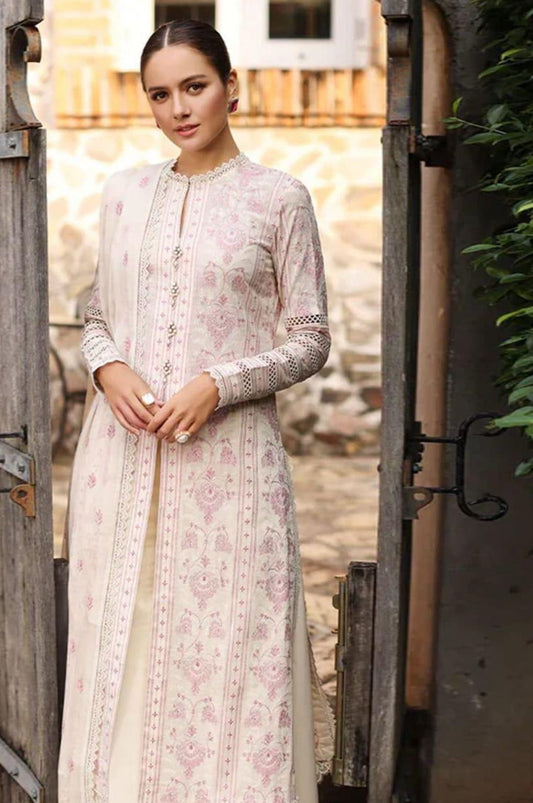 LAWN 2 PIECE FULL HEAVY EMB UNSTICHED SUIT FOR SUMMER 2025