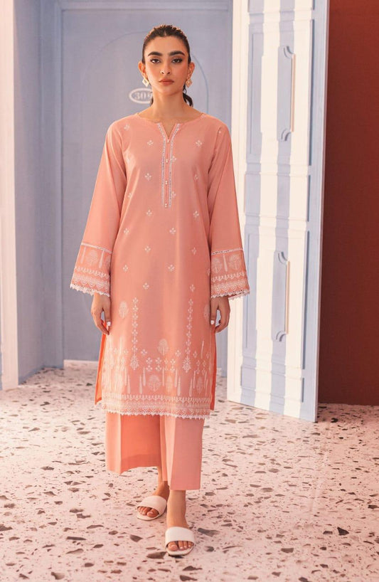 LAWN 2 PIECE FULL HEAVY EMB UNSTICHED SUIT FOR SUMMER 2025
