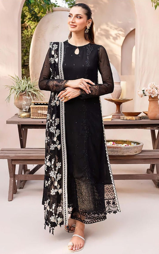 LAWN 3 PIECE FULL HEAVY EMB UNSTICHED SUIT FOR SUMMER 2025