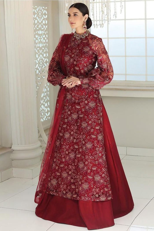 LAWN 3 PIECE FULL HEAVY EMB UNSTICHED SUIT FOR SUMMER 2025